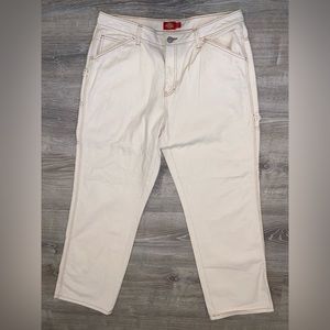 Dickies Tan/White Cargo wide leg pant